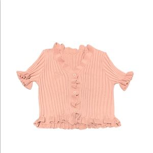 Baby pink cardigan top